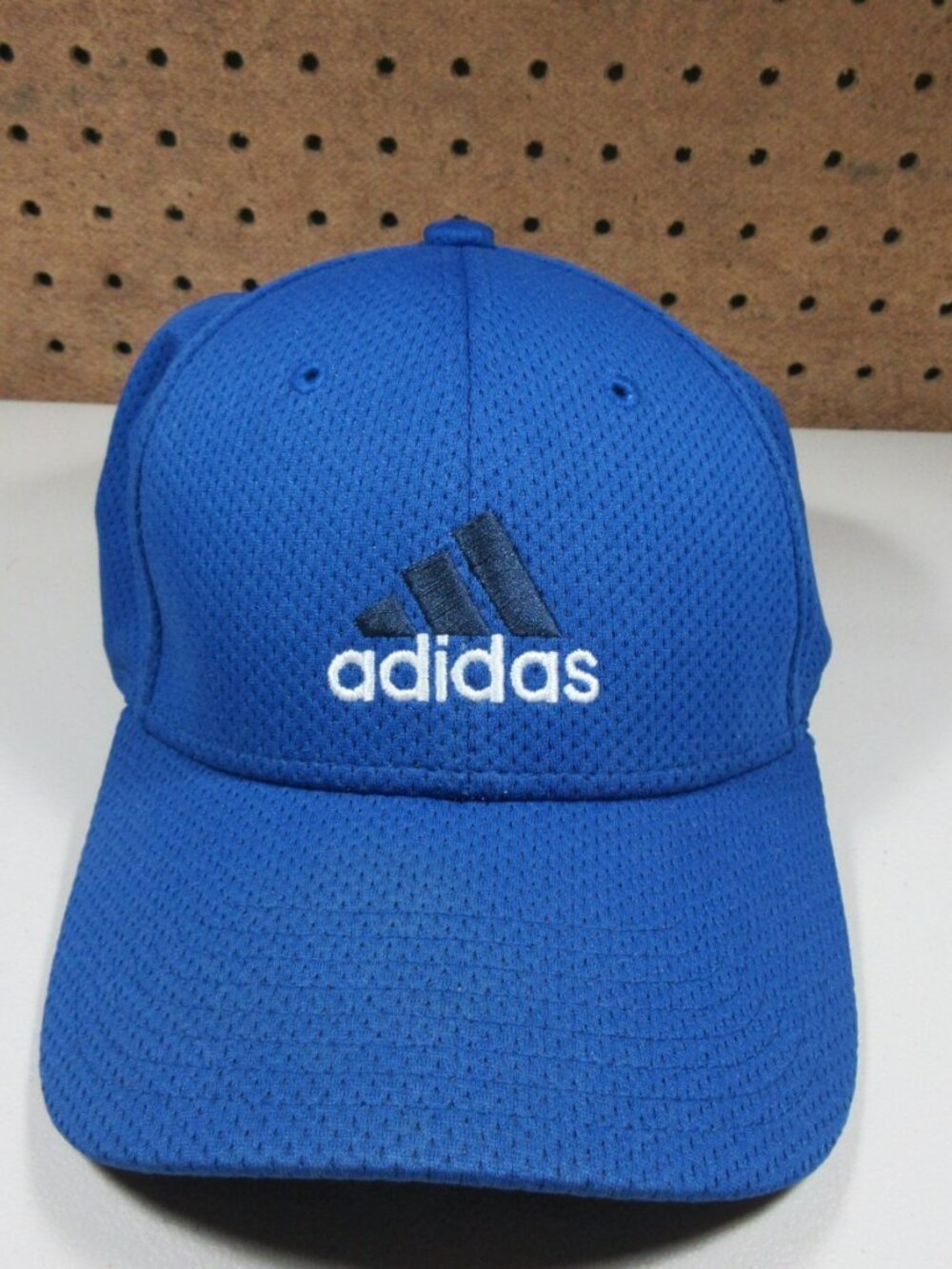 adidas mens solid blue mesh A-Flex climalite hat S